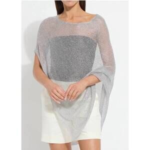 NEW BEFORE YOU COLLECTION argento summer convertible poncho in metallic